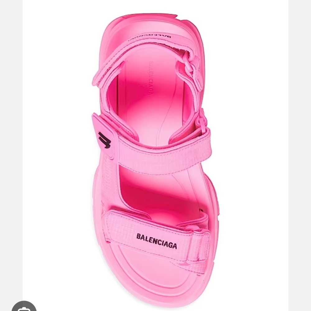 Balenciaga Neon Pink Open-Toe Sandals